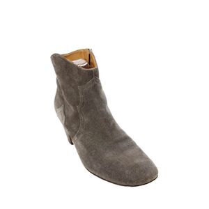 Isabel Marant Womens Suede Zip Up Cowboy Ankle Boots Grey Size 40 10